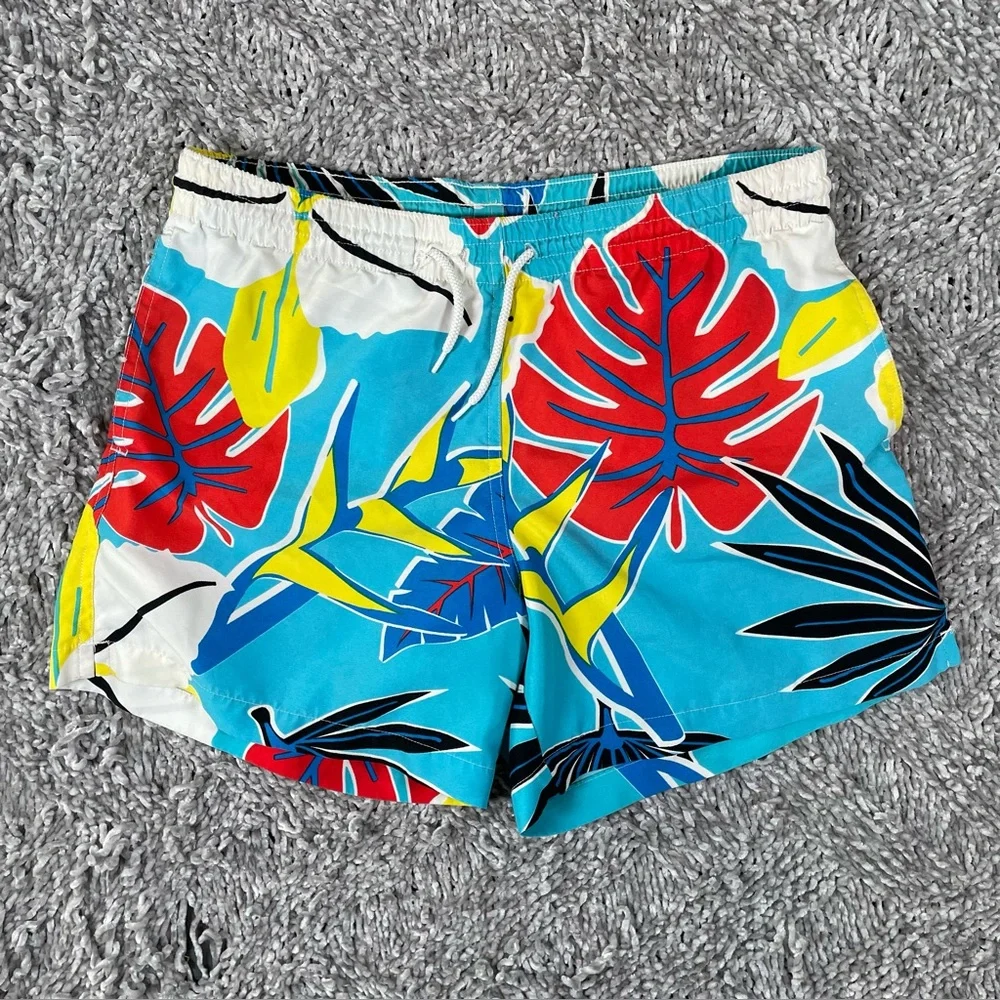 Chubbies Lined Swim Trunks Men's Small Floral Multicolor Beach Summer Tropical - Picture 1 of 7